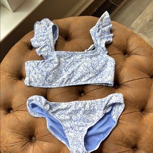 Girls Bikini Set in Blue Floral